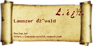 Lasszer Évald névjegykártya